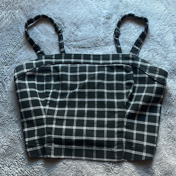 hollister plaid cropped tank - Picture 1 of 4